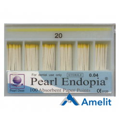 Штифти паперові 0.4 кон., №20 (Pearl Dent), 100 шт./пак.
